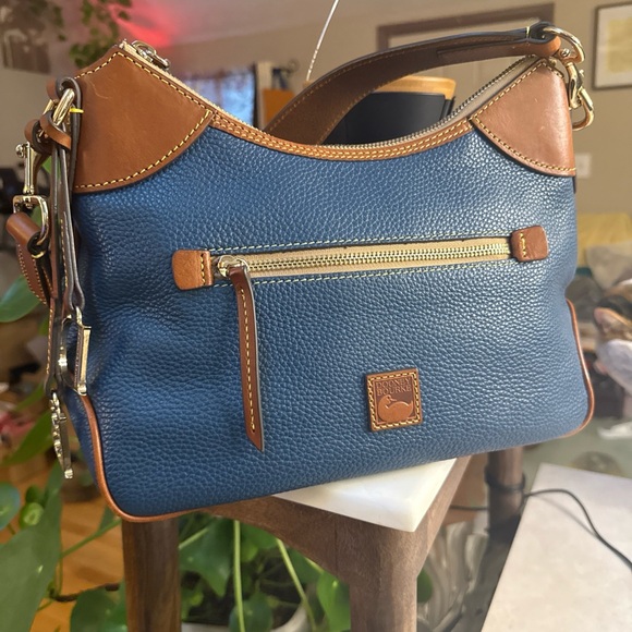 Dooney & Bourke Blue and Brown Shoulder Bag - Picture 8 of 14
